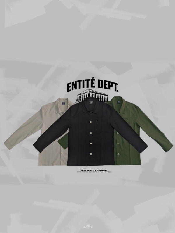 Structured Cotton Gabardine Overshirt